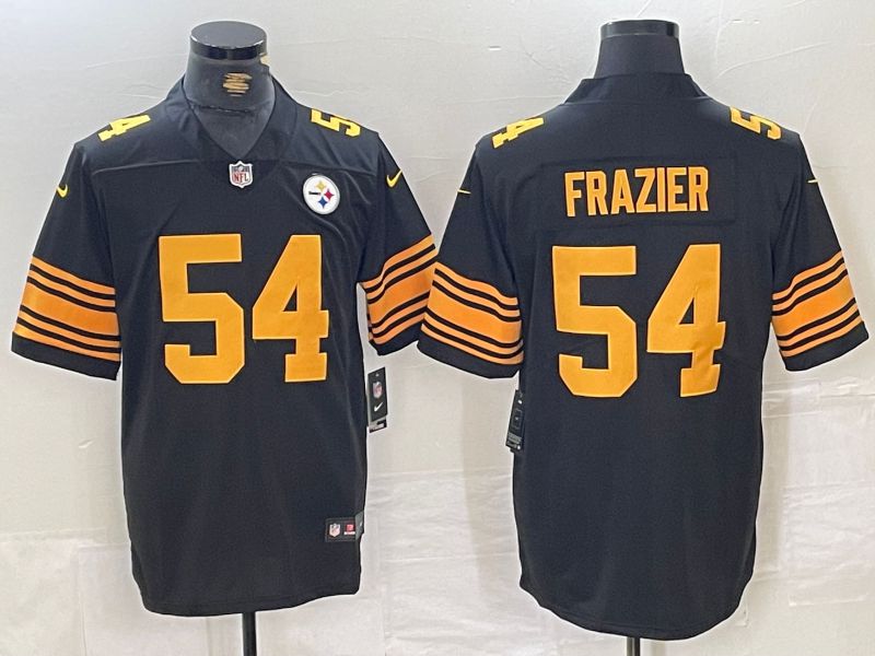 Men Pittsburgh Steelers 54 Frazier Black generation 2024 Nike Limited NFL Jersey style 1